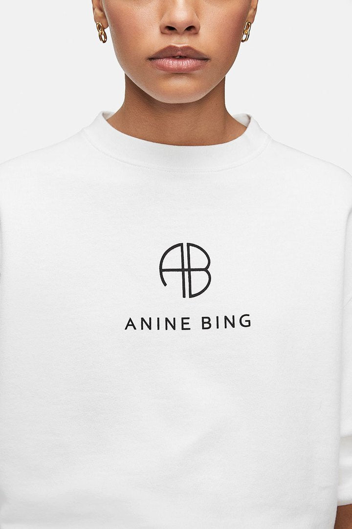 Anine Bing - Ramona Sweatshirt Monogram in White