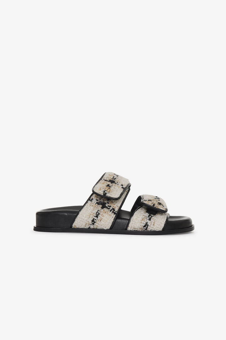 Anine Bing - Sid Sandals in Beige Plaid