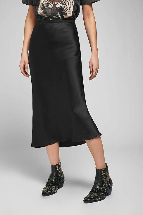 Anine Bing - Bar Silk Skirt Black