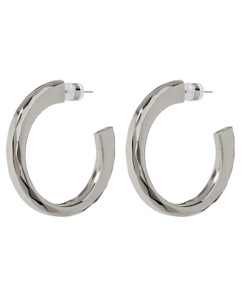 LUV AJ - Architectural Statement Hoops in Silver