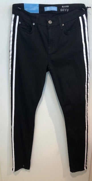 Seven for all Mankind- Ankle Skinny w/ White Stripes