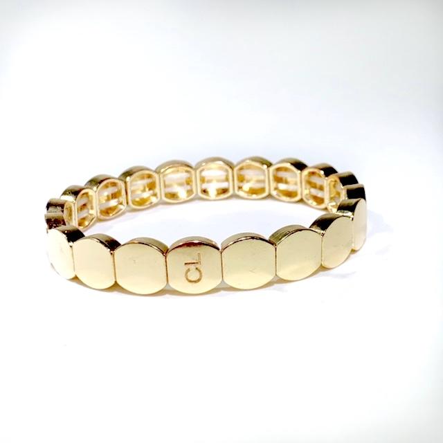 Caryn Lawn - Round Tile Bracelet in Gold