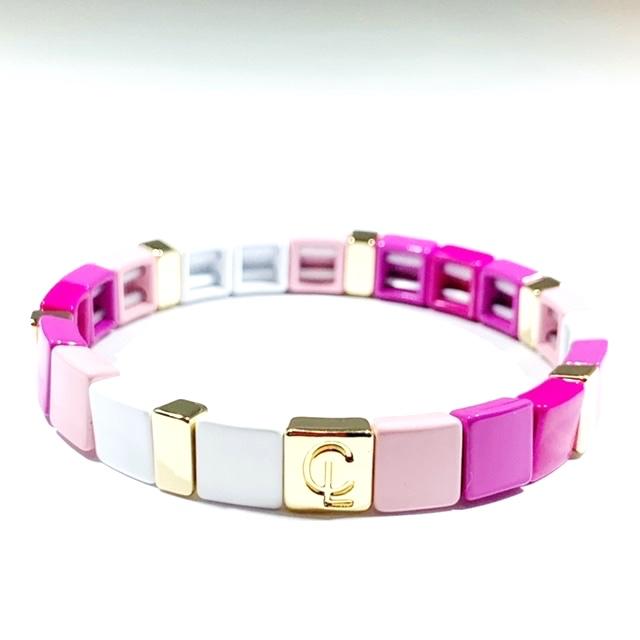 Caryn Lawn - Tile Bracelet in Pink Ombre