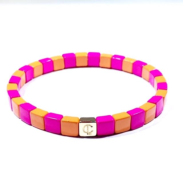 Caryn Lawn - Tiny Tile Bracelet in Sherbert