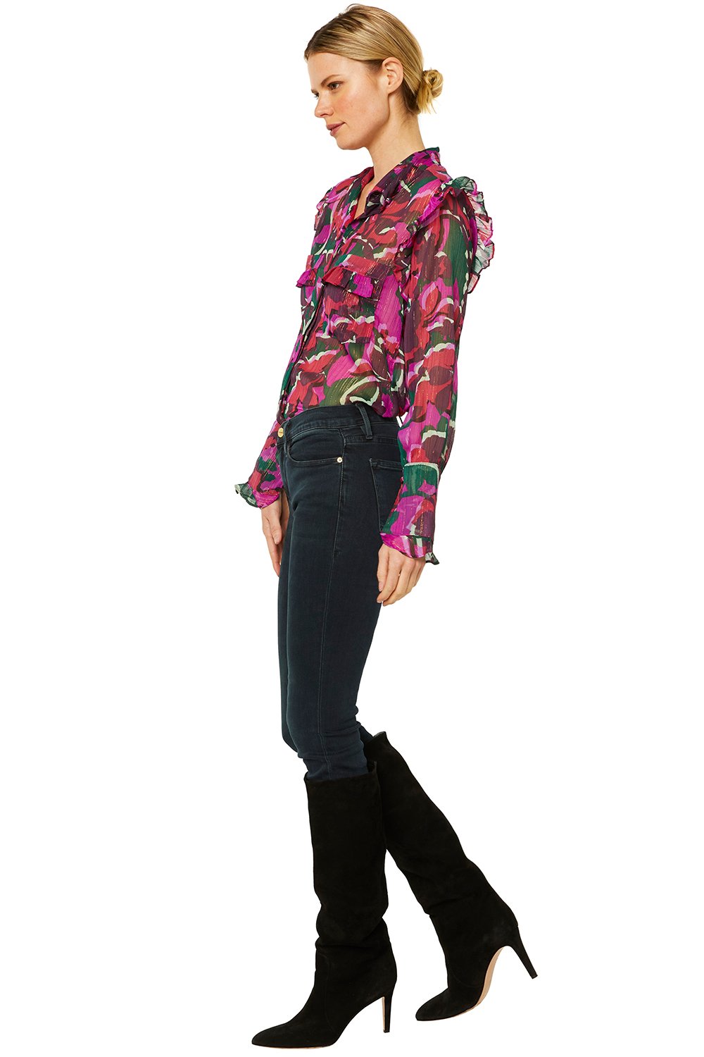 Misa - Anita Top in Holiday Sparkle Abstract