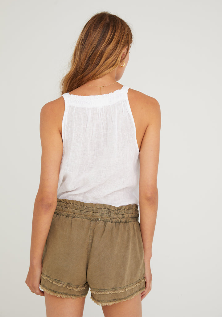 Bella Dahl - Fray Hem Flowy Short in Kalamata