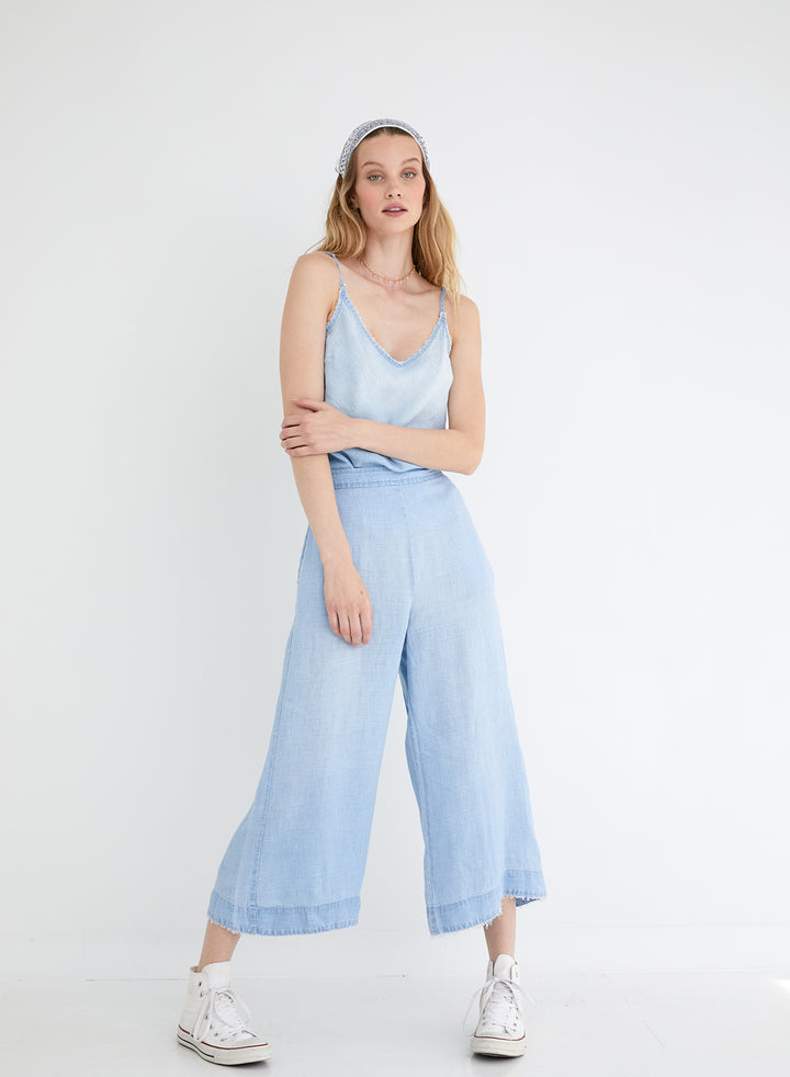 Bella Dahl - High Waisted Wide Leg Crop in Seaside Indigo