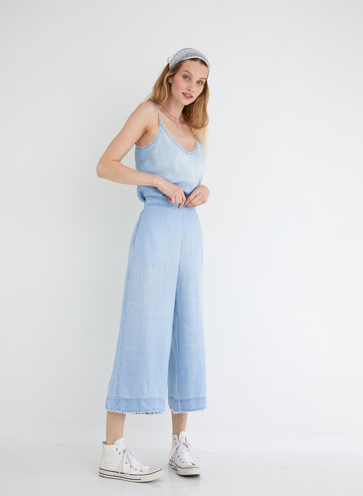 Bella Dahl - High Waisted Wide Leg Crop in Seaside Indigo