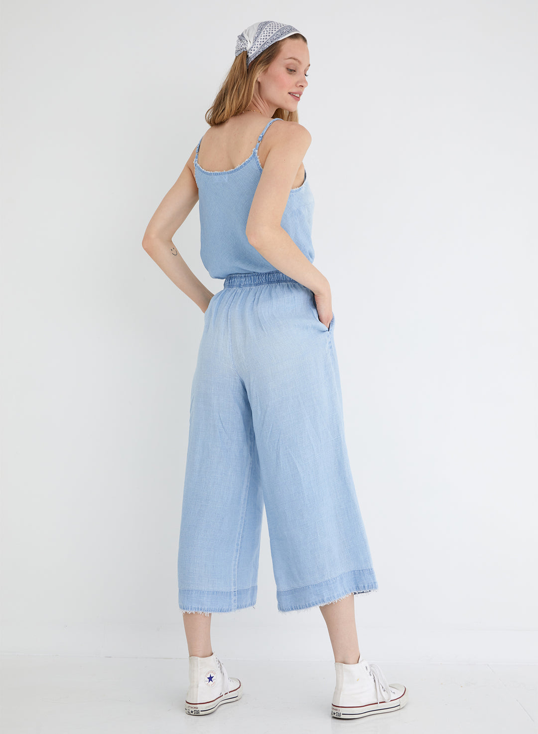 Bella Dahl - High Waisted Wide Leg Crop in Seaside Indigo