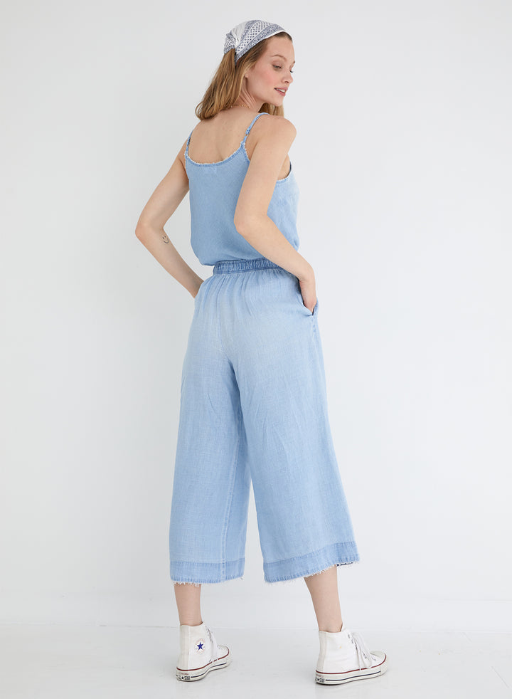 Bella Dahl - High Waisted Wide Leg Crop in Seaside Indigo