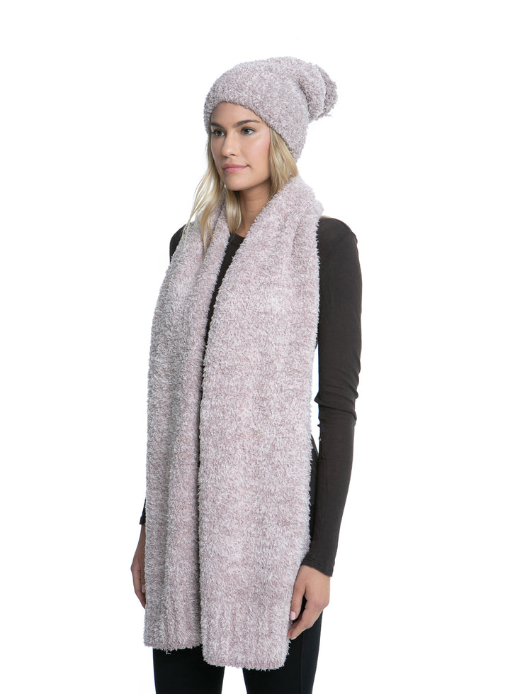 Barefoot Dreams - Cozychic Pom Pom Beanie Scarf Set in Vintage Rose Ballet Pink