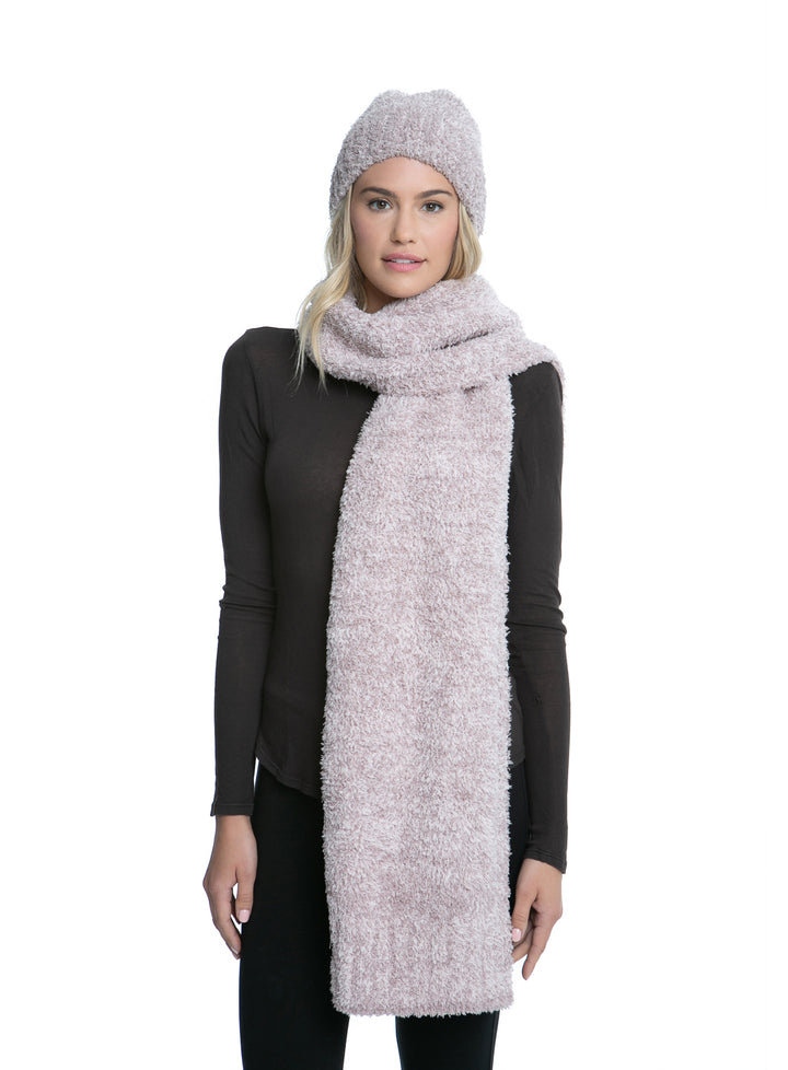 Barefoot Dreams - Cozychic Pom Pom Beanie Scarf Set in Vintage Rose Ballet Pink