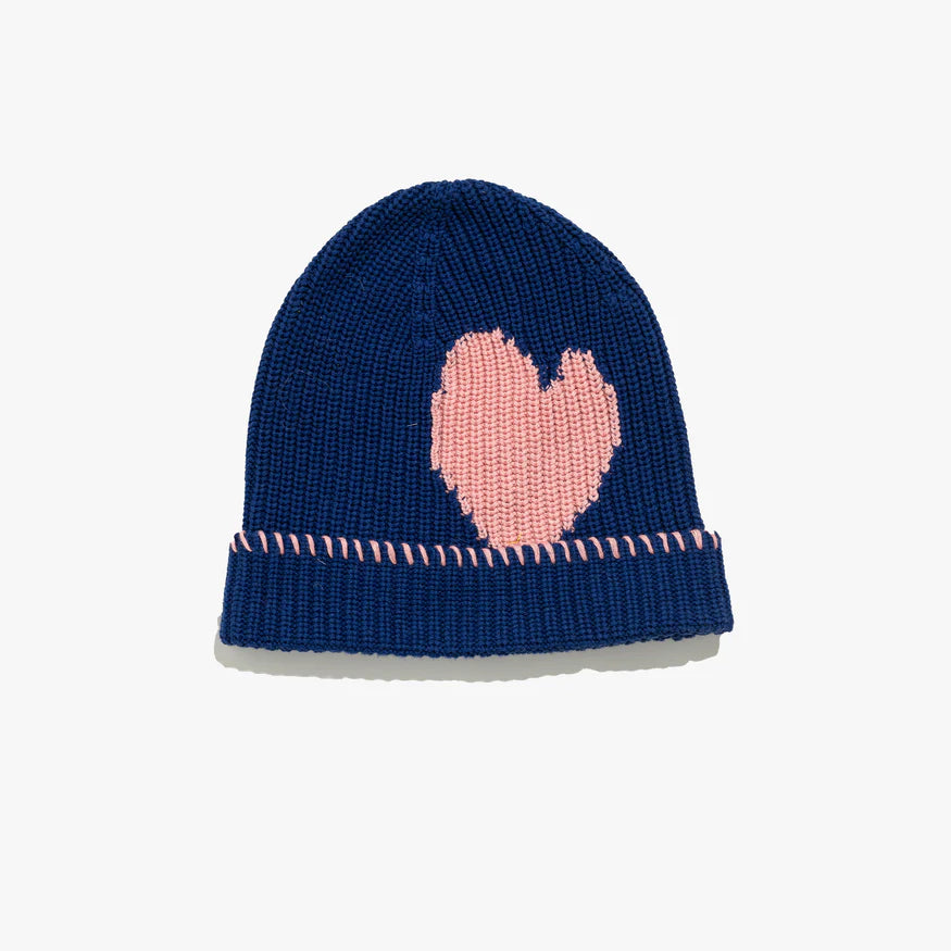Kerri Rosenthal - Max Heart Beanie in Concord Blue Accessories