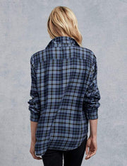 Frank & Eileen - Women's Long Sleeve Button Down in Black/Blue Plaid