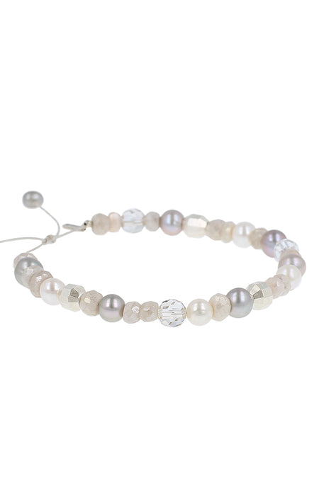 Chan Luu - Light Grey Mix Pull-Tie Bracelet