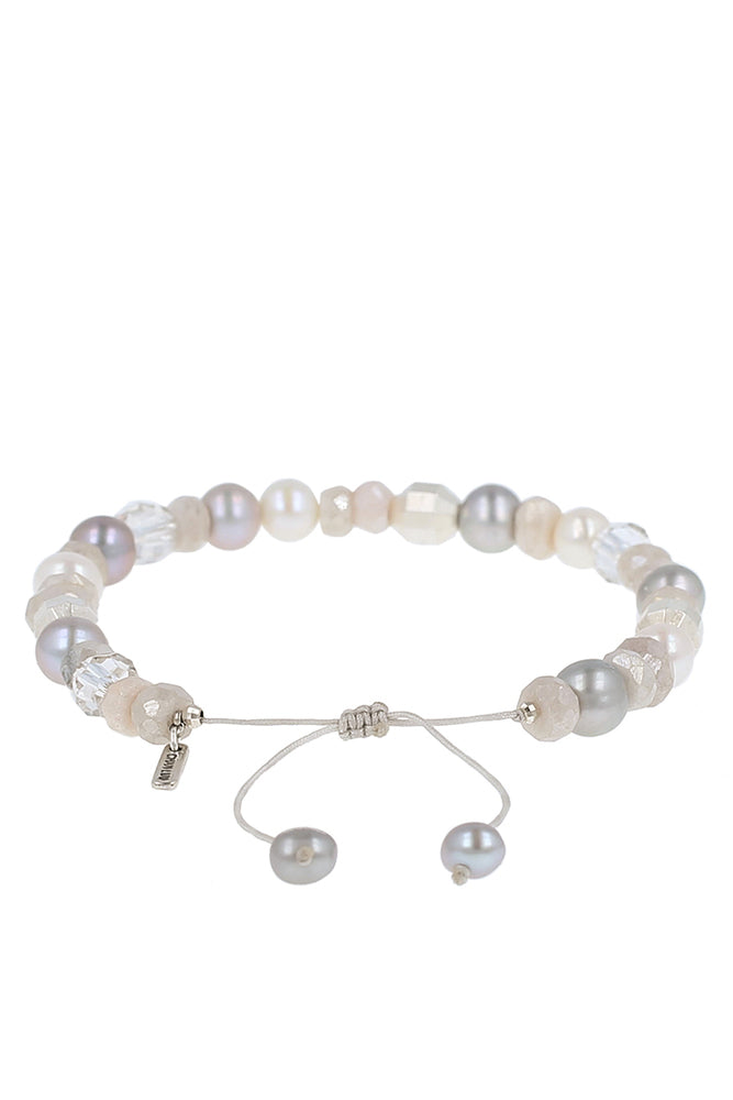 Chan Luu - Light Grey Mix Pull-Tie Bracelet