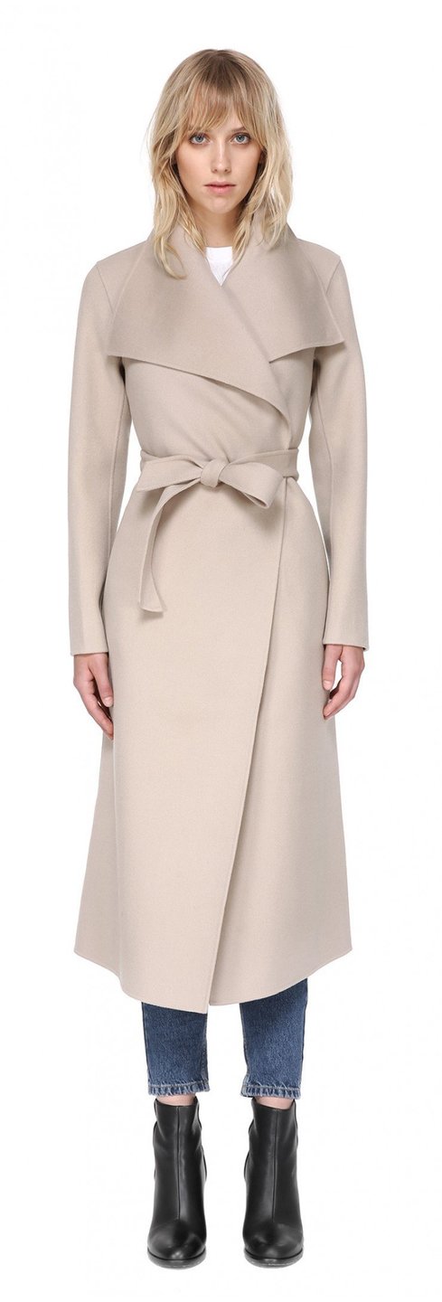 MCK - Mai Long Coat + Belted Waist Sand