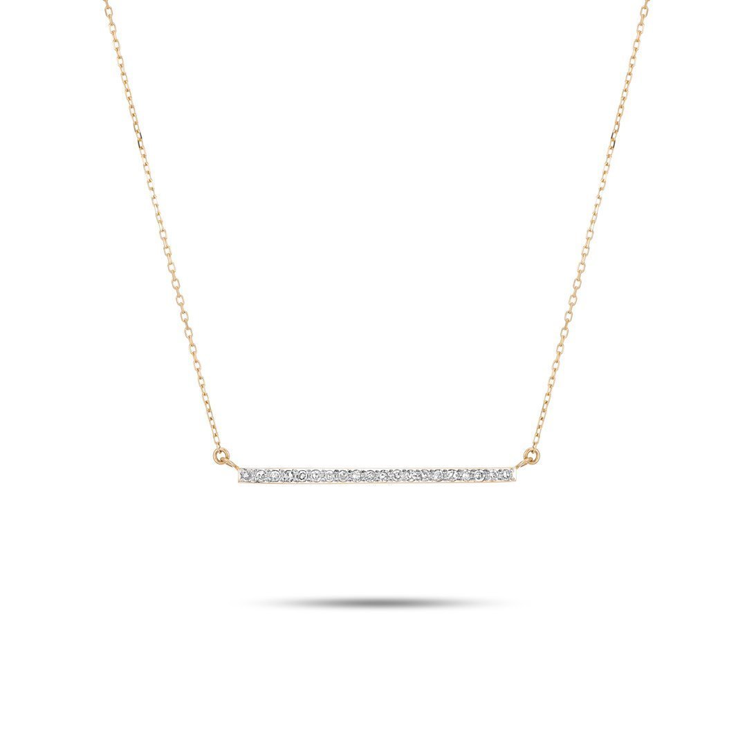 Adina - Large Pave Bar Necklace