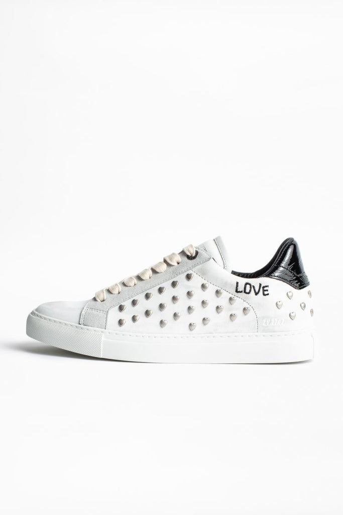Zadig & Voltaire - White Heart Sneakers in Blanc – Blond Genius