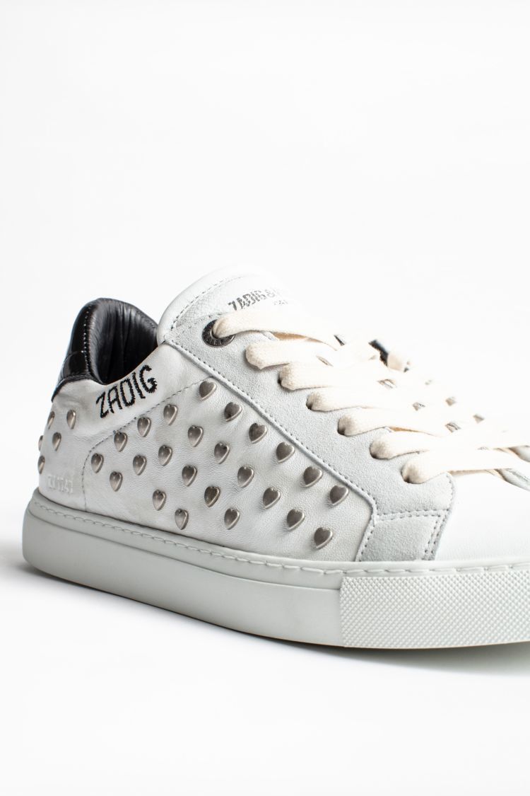 Zadig & Voltaire - White Heart Sneakers in Blanc