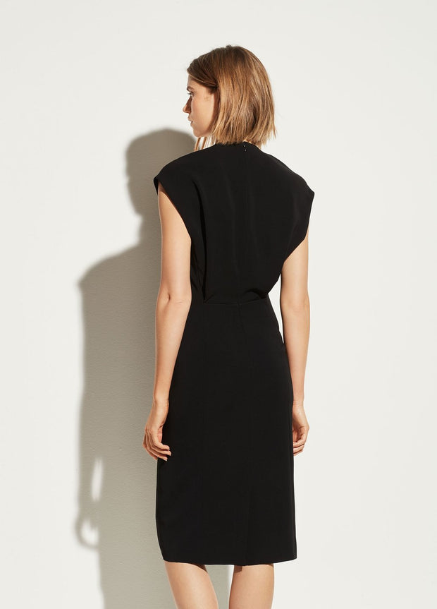 Vince - V-Neck Pencil Dress in Black