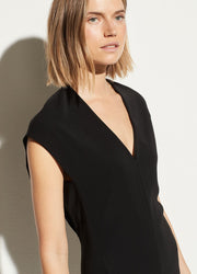 Vince - V-Neck Pencil Dress in Black