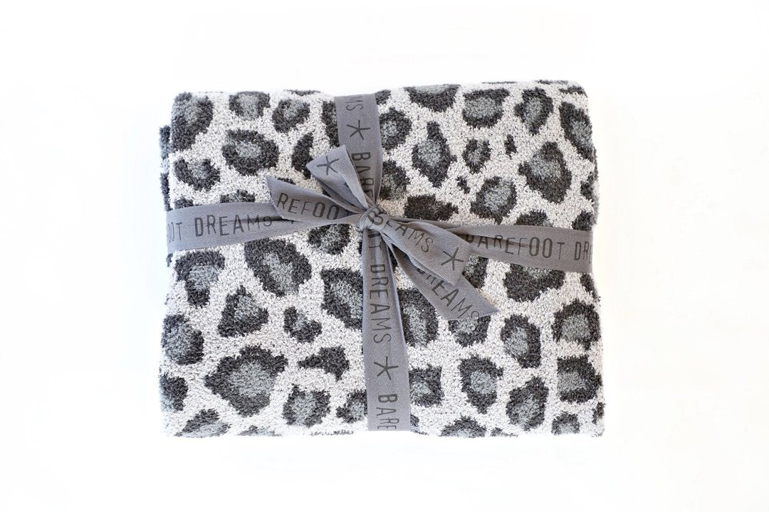 Barefoot Dreams - Cozychic Safari Blanket in Dove Gray Multi