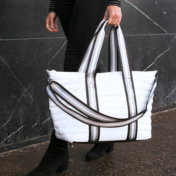 Think Royln - Wingman White Patent Tote Bag