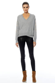 360 Sweater - Beatrice in Steel/Chalk Snake