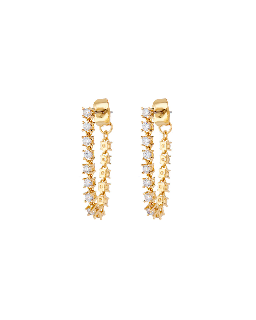LUV AJ - Ballier Chain Studs in Gold
