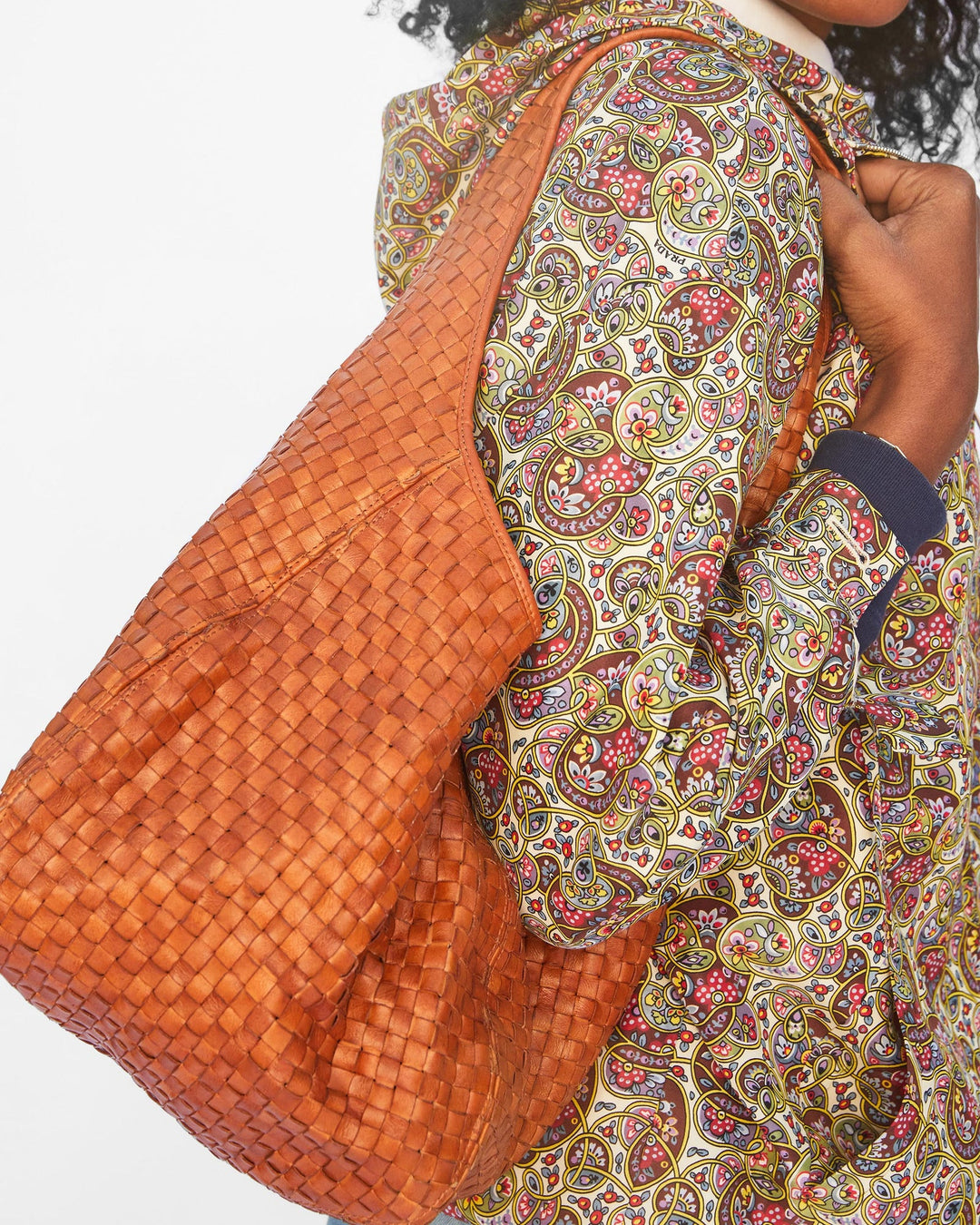 Clare V. - Bando in Natural Woven Checker
