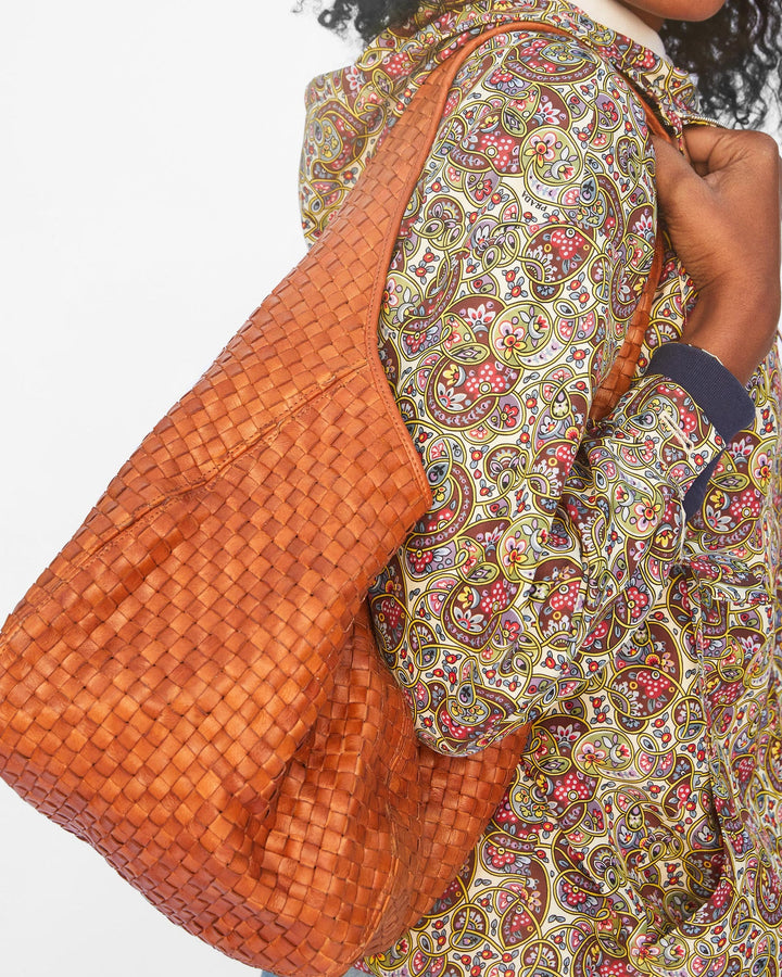 Clare V. - Bando in Natural Woven Checker