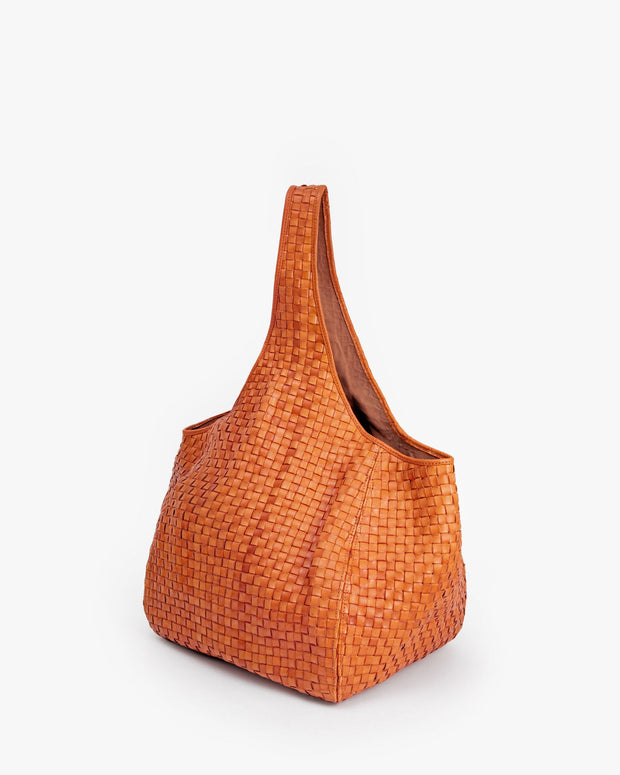 Clare V. Bando Bag - Natural Woven Checker
