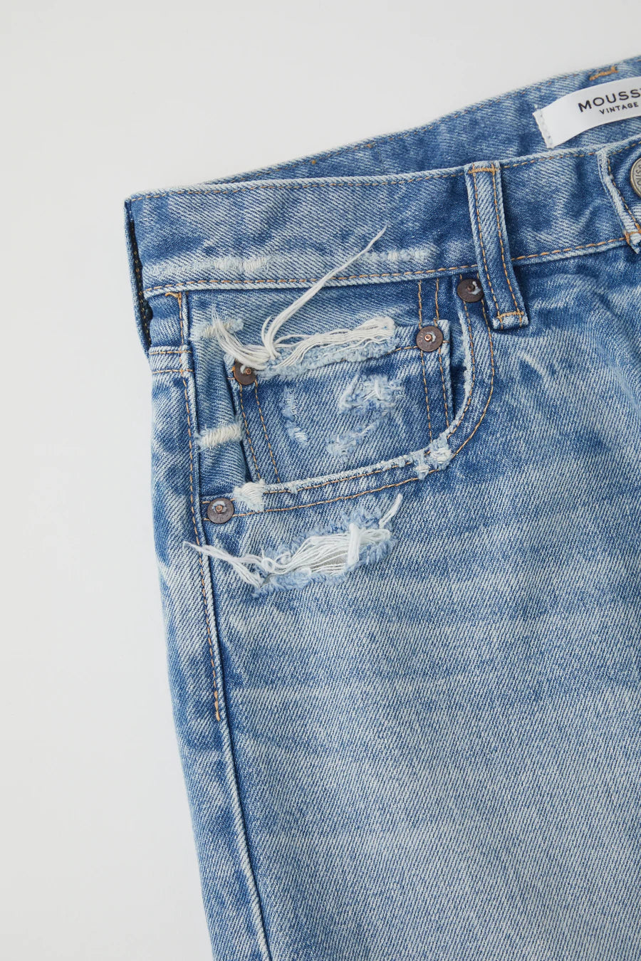 Moussy - MV Ashleys Wide Straight in Light Blue Denim