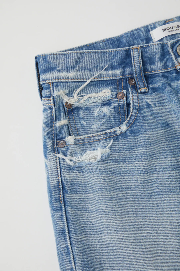 Moussy - MV Ashleys Wide Straight in Light Blue Denim