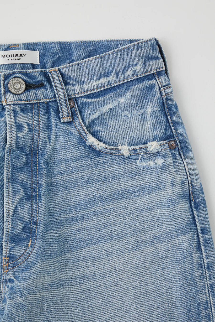 Moussy - MV Ashleys Wide Straight in Light Blue