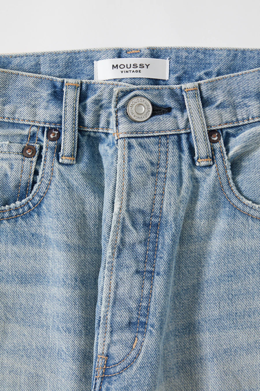 Moussy - Tifton Wide Straight in Light Blue