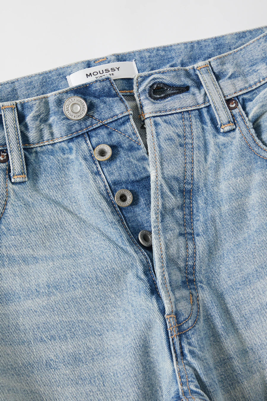 Moussy - Tifton Wide Straight in Light Blue