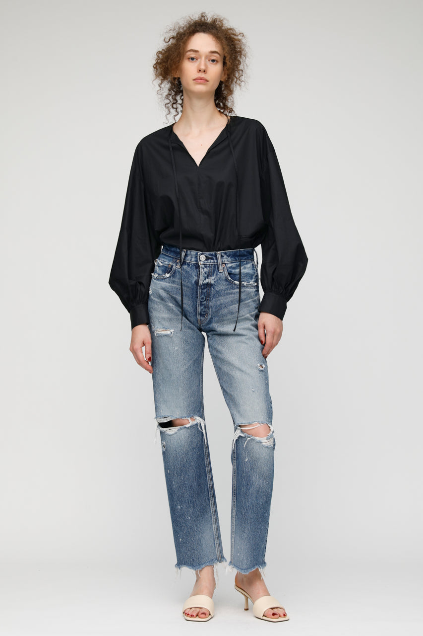 Moussy - MV Odessa Wide Straight in Dark Blue