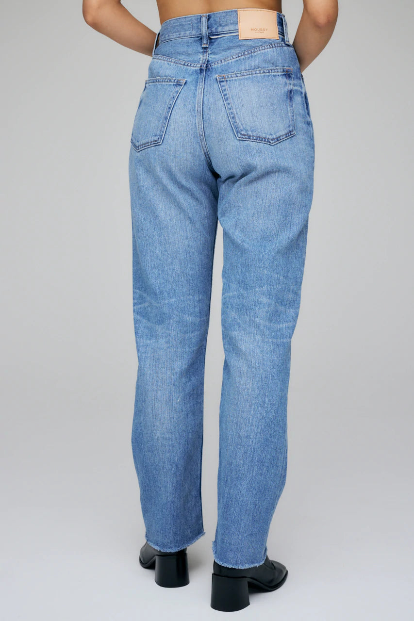 Moussy - MV Olivia Wide Straight in Blue Denim