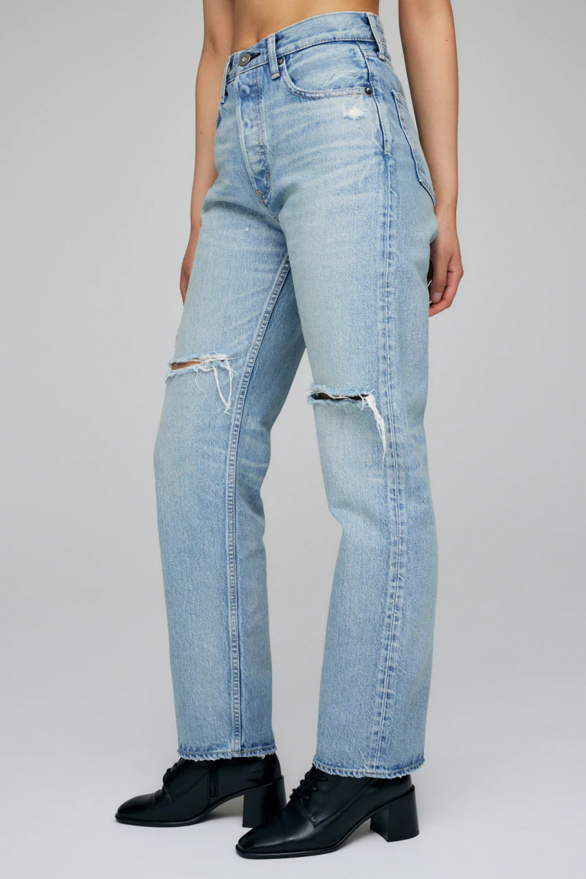 Moussy - Tifton Wide Straight in Light Blue