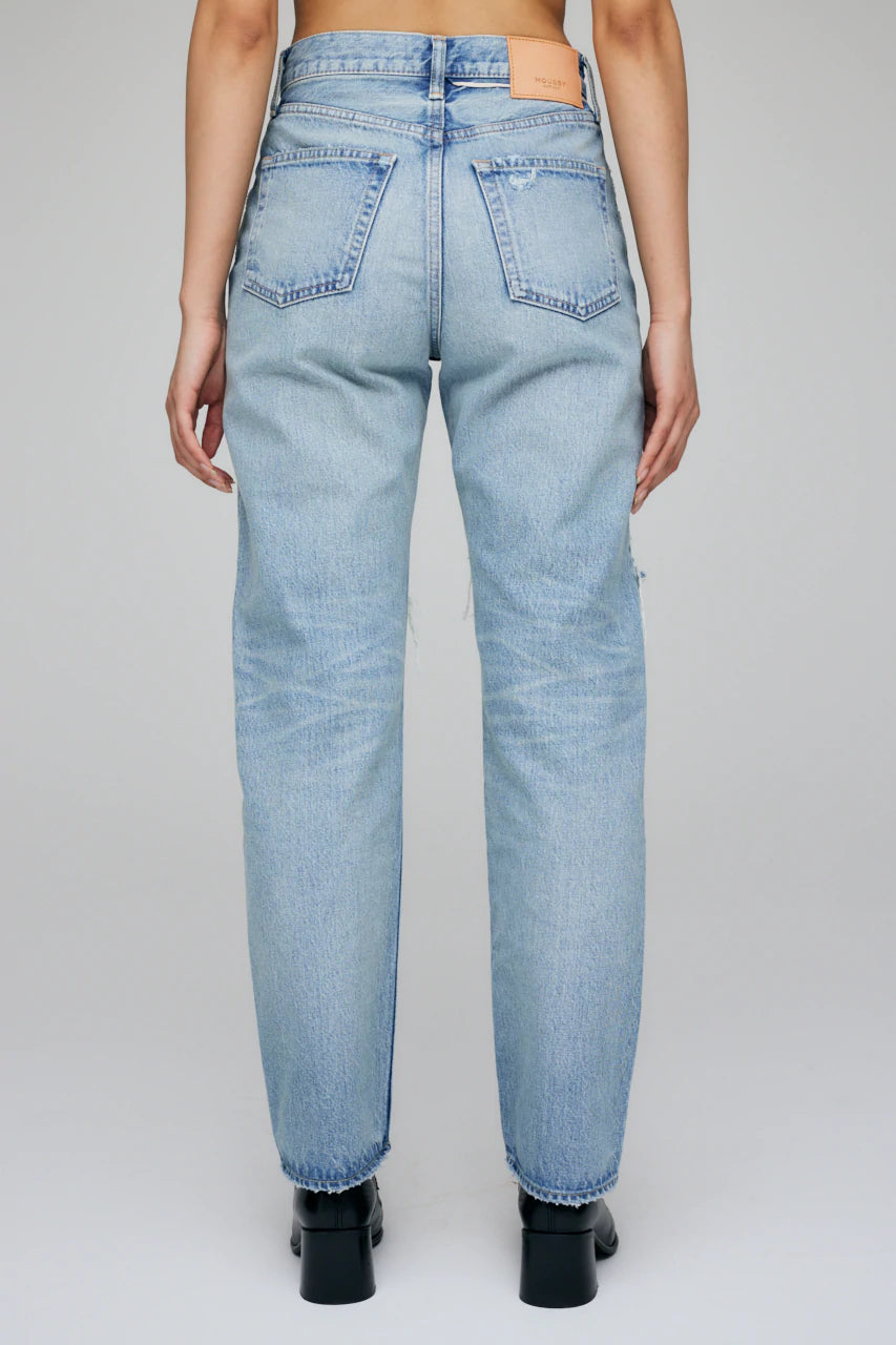 Moussy - Tifton Wide Straight in Light Blue