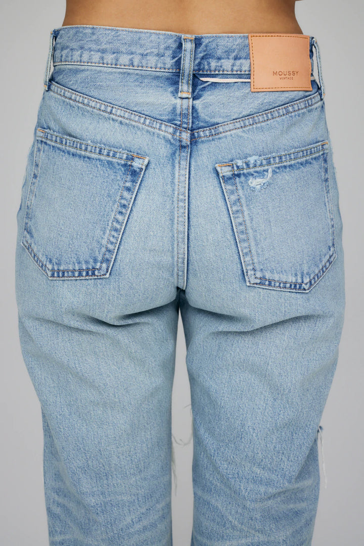 Moussy - Tifton Wide Straight in Light Blue
