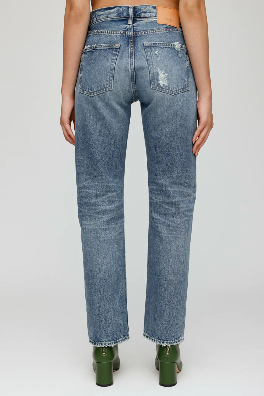Moussy - Plymouth Straight in Blue – Blond Genius