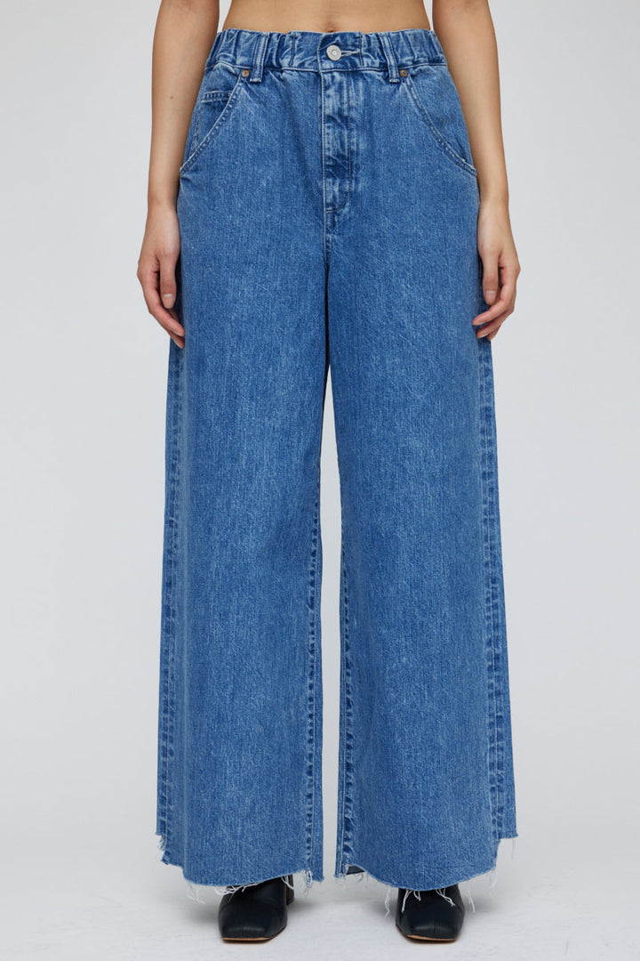 Moussy - MV Ivy Relax Wide Leg Pants in Blue