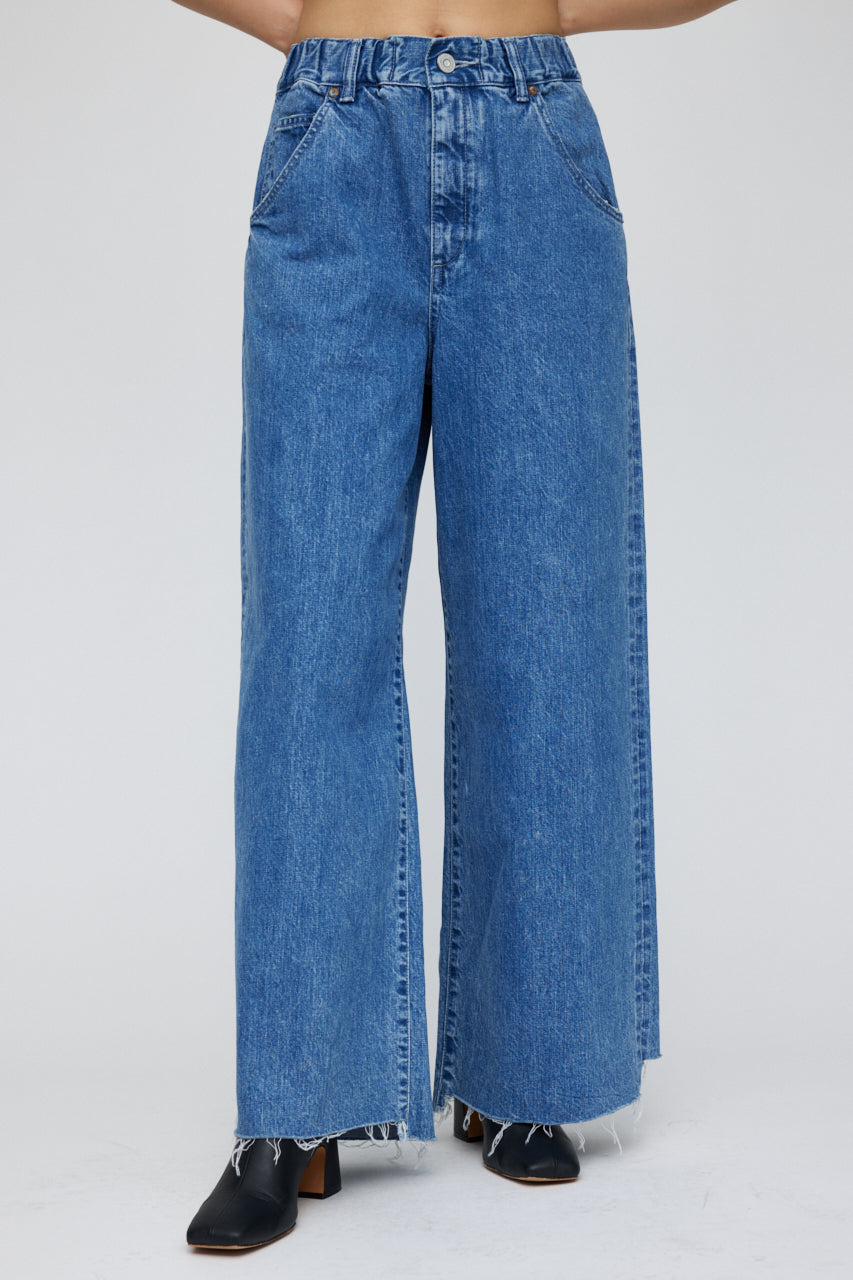 Moussy - MV Ivy Relax Wide Leg Pants in Blue
