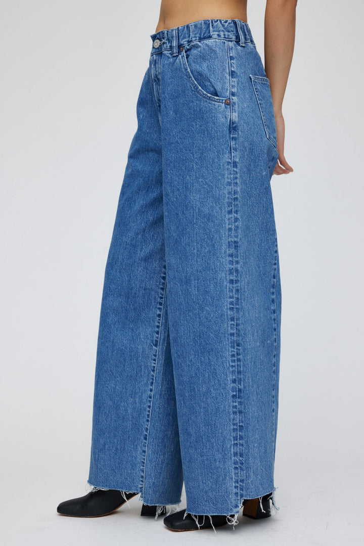 Moussy - MV Ivy Relax Wide Leg Pants in Blue