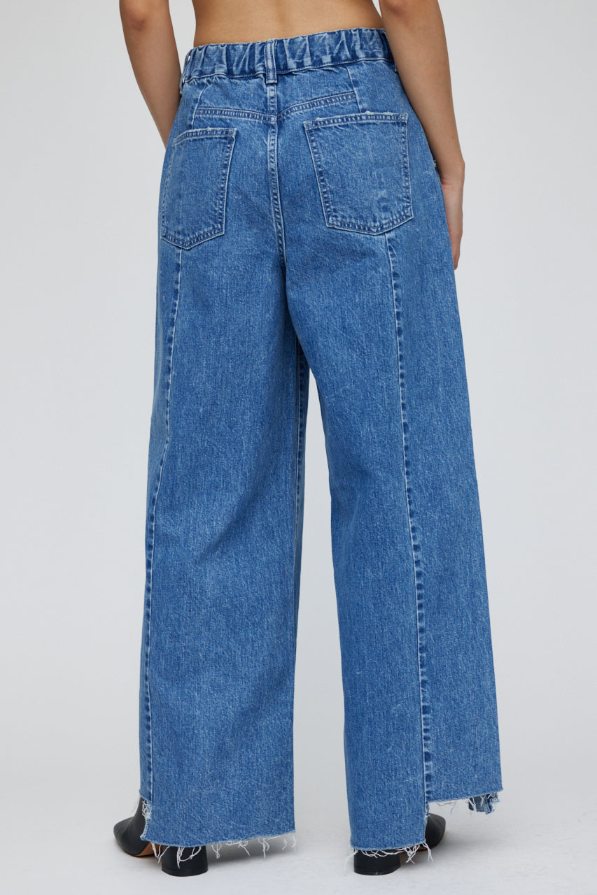 Moussy - MV Ivy Relax Wide Leg Pants in Blue