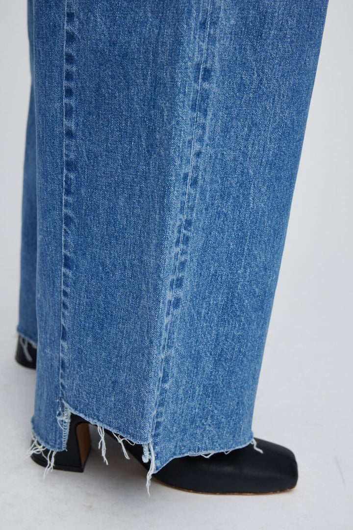 Moussy - MV Ivy Relax Wide Leg Pants in Blue