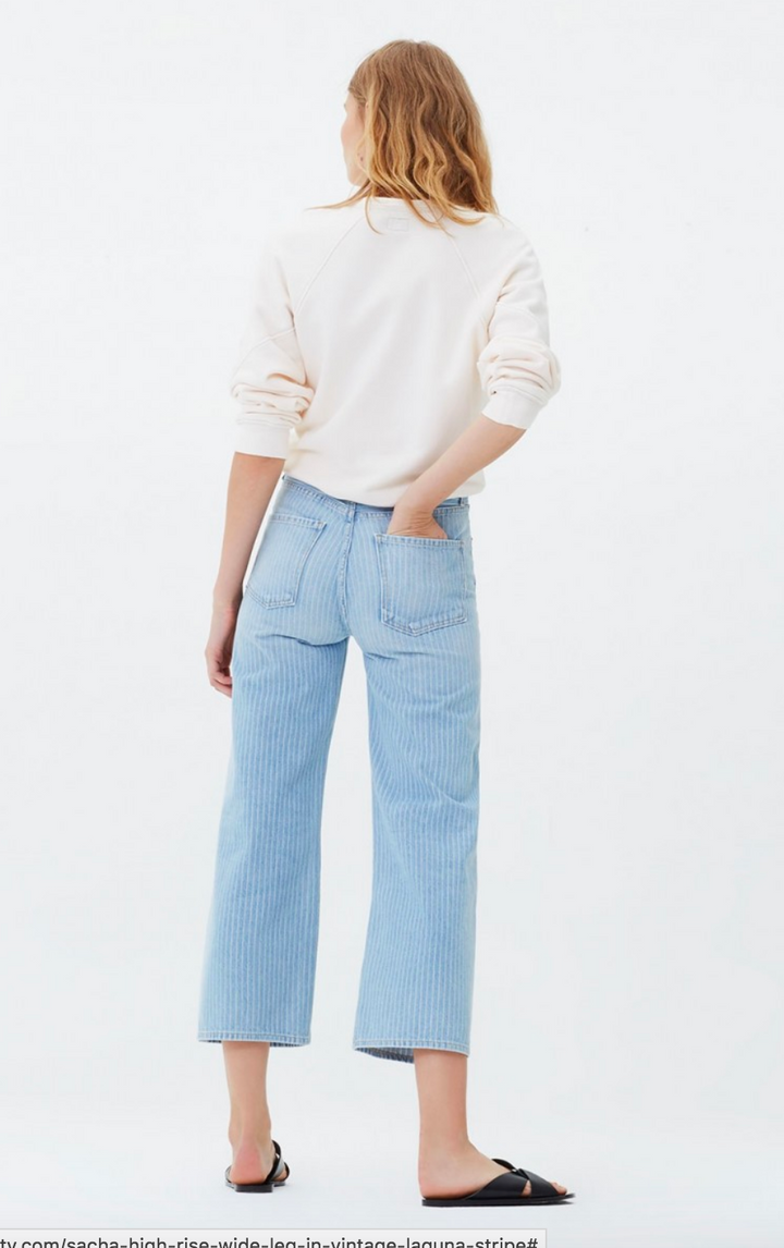 Citizens of Humanity - Sacha High Rise Wide Leg - Laguna Stripe